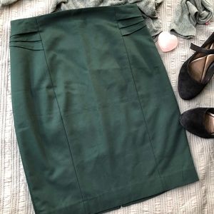 Express High Waited Pintucked Pencil Skirt